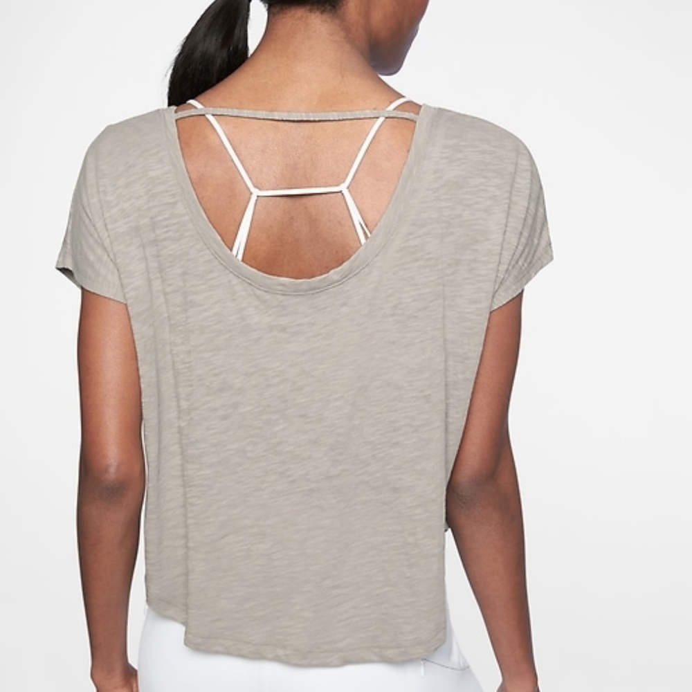 NWT Athleta Organic Daily Tee Grey size Medium